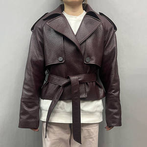 Veste en cuir de vachette pour femme, sur mesure, de haute qualité, pour l'hiver, avec fermeture éclair, tissu en toile respirant, vente en gros d'usine - Product Image 1