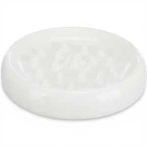 Bol à alimentation lente 0,25 L blanc pour animaux de compagnie avec design anti-glouton - Product Image 3