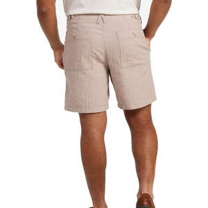 Shorts Bermuda en toile de coton écologique pour homme, couleur unie, avec poches, cordon de serrage, style décontracté, taille mi-haute, décoration à cordon - Product Image 6