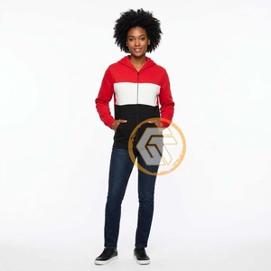 TRÉAUX GÉNÉRAUX GÉNÉTIENS Delta |   Sigma |   Sweat à capuche zippé en molleton de coton écoresponsable Theta 500g, manches longues, uni, brodé Sigma pour femme - Product Image 3