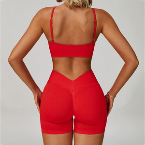 Short de yoga uni pour femme, taille haute, séchage rapide, respirant, maille extensible quadridirectionnelle, pour fitness, cyclisme et entraînement en salle de sport - Product Image 6