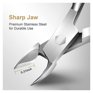 Coupe-cuticules avec repousse-cuticules - Easkep Coupe-cuticules en acier inoxydable pour pédicure - Product Image 2