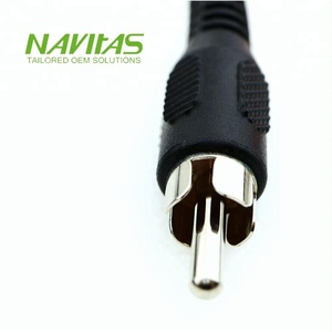 Assemblage de câble mâle RCA électronique Navitas personnalisé avec adaptateur de connecteur de moulage en PVC - Product Image 5