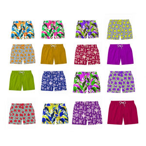 Short de bain style urbain taille mi-haute élastique 100 % polyester respirant séchage rapide pour le surf - Product Image 4