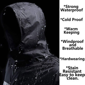 High-quality Waterproof Hard Shell Winter Windbreaker <b>Jacket</b> Customized Unisex Lightweight Waterproof Hooded Rain Suit - Product Image 5