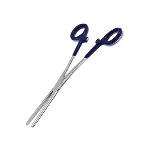 Pinzas Hemostáticas Manuales Rectas para Uso Quirúrgico, Color Azul Marino, Empuñadura de PVC, Acero Inoxidable Dentado de Alta Calidad - Product Image 3