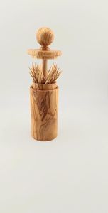 Handmade Wooden Toothpick Holder <b>Rustic</b> Style Natural Wood Table Decor Kitchen Accessory - Product Image 3