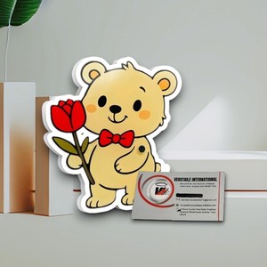Herramienta de belleza personalizable con forma de corazón de acrílico magnético para extensiones de pestañas, diseño de oso de peluche, para el Día de San Valentín, privado - Product Image 4