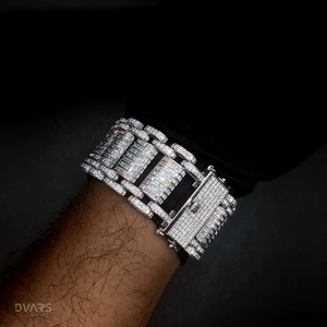 Bracelet chaîne cubaine pour homme en moissanite VVS, argent sterling 925, certifié luxe - Product Image 4