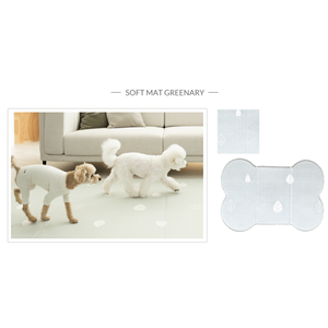 Tapete de Juego para Mascotas Sapsal - Ecológico, Impermeable, Alta Durabilidad, Cojín Optimizado - Hecho en Corea Gris (L) - Product Image 3
