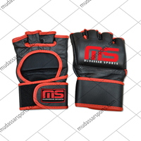 Guantes de Entrenamiento de MMA de Medio Dedo en Cuero con Cierre de Muñeca para Artes Marciales y Uso en Exteriores para Adultos
