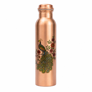 Pure Copper <b>Water</b> <b>Bottle</b> Peacock Design Leakproof Reusable Drinking <b>Bottle</b> Ayurvedic Metal Drinkware Wholesale <b>Bulk</b> Supplier - Product Image 1