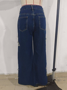 Pantalones Vaqueros Holgados de Mezclilla para Mujer, Estilo Vintage, Cintura Alta, Casuales de Verano - Product Image 3