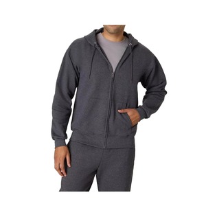 Men Full <b>Zip</b> <b>Hoodie</b> Casual Solid Color Hooded Sweatshirt Regular Fit Zipper Front <b>Pocket</b> Fleece 100% Cotton Autumn Wear - Product Image 6