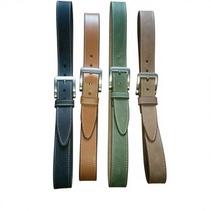 BS INTERNATIONAL Best Selling Men's Solid Genuine Buffalo Cow Leather Square Vintage Eco-Friendly Pin Buckle Custom Sizes - Product Image 6