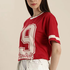 T-shirts unisexes en coton de haute qualité, broderie et impression, tissu doux, manches courtes, unis, avec boutons, motifs 3D en cachemire et diamants, vente en gros - Product Image 3