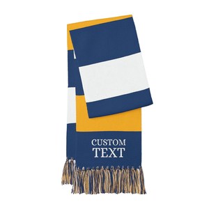 Bufanda a Rayas para Espectadores, Colores del Equipo, Texto Personalizado, Bufanda Tejida para Aficionados, Accesorio para Estadio - Product Image 5