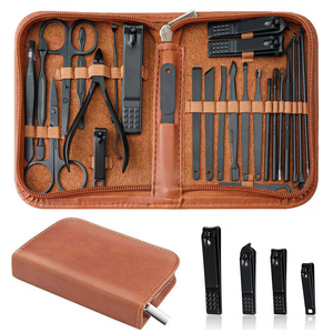 Professional Stainless Steel Manicure and Pedicure Set Custom Logo Luxury Nail Clipper Grooming Kit Wholesale Scissors Kit - Product Image 1