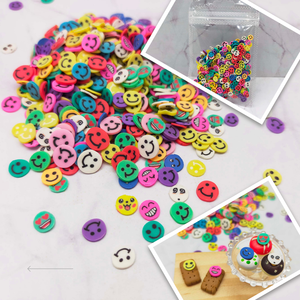 Miniature <b>Polymer</b> Clay Face Slices in Multicolor for Dollhouse Crafts, Nail Art DIY Projects for Ages 14 and Up. - Product Image 6