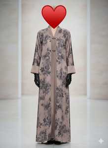 Abaya Burkha de Crepé con Estampado de Mármol para Mujer, Larga hasta el Suelo, para Eventos Formales/Nocturnos, con Características Antiarrugas Lavables, Importada de Gujarat - Product Image 4