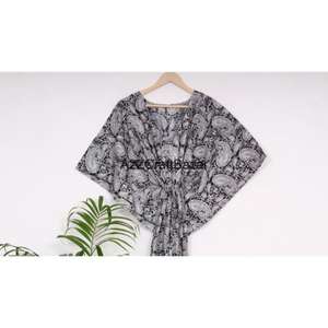 Cotton Hand Made Night Wear Korean Sleeved Women Kaftan Light Weight Beach Wear <b>Summer</b> <b>Dress</b> Handmade Pure Cotton <b>Summer</b> Autumn - Product Image 6