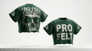 Camiseta de Algodón para Hombre, Diseño de Logotipo Impreso en 3D, Estilo Hip Hop Urbano, Hombros Caídos, Transpirable, OEM - Product Image 4