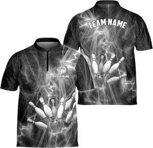 Wholesale High Quality Men's Custom Oem/odm Polyester <b>Bowling</b> Shirts Cheap Polo with Sublimation Transfer Print Factory - Product Image 1