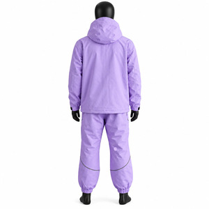 Custom Women’s 2-Piece Purple Ski Snowboard <b>Suit</b> with Hooded Jacket and <b>Snow</b> Pants - Product Image 4