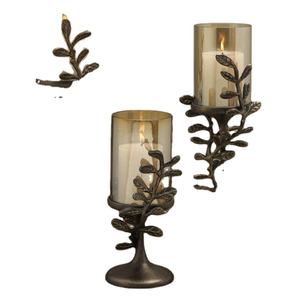 Bougeoir de créateur magnifique et élégant Bougeoir décoratif en forme de feuille pour mariage et hôtel - Product Image 1