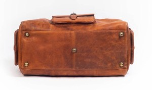 Sac à bandoulière en cuir véritable grande capacité, sac fourre-tout multifonctionnel, sac de voyage pour homme en cuir Crazy Horse - Product Image 3