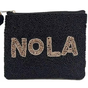 Mini porte-monnaie classique brodé à la main, pochette perlée écologique et durable, petite pochette de rangement pour clés, argent liquide, cartes et couleurs variées - Product Image 4