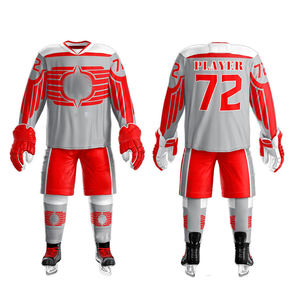 Uniformes de Hockey sobre Hielo Personalizados al por Mayor de la Mejor Calidad, Diseño con Logotipo Personalizado, Transpirables, para Hombre y Unisex, Tallas Grandes, Precio al por Mayor, Casuales - Product Image 3