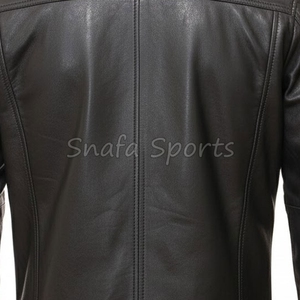 Men's Streetwear Casual Winter Loose-Fit Leather Jacket with Zipper Front Windproof Comfortable Leather Jackets - Product Image 5