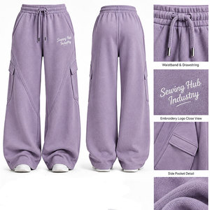 Minimaltist <b>Women</b> <b>Jogger</b> Sweatpants For <b>Women</b> Spacious Storage Dual Side Pocket Embroidered Logo <b>Baggy</b> Travel <b>Women</b> Sweatpants - Product Image 5