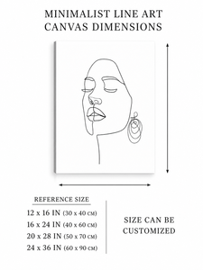 Art <span class=keywords><strong>minimaliste</strong></span> sur toile, <span class=keywords><strong>visage</strong></span> de <span class=keywords><strong>femme</strong></span> en ligne unique, noir et blanc, <span class=keywords><strong>dessin</strong></span> au trait, décoration murale pour la maison - Product Image 2