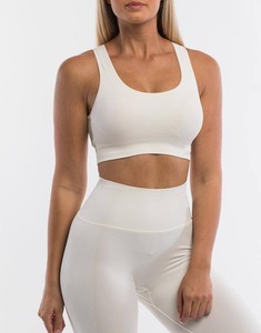 High Quality Fitness Custom Logo Cross Back Yoga Crop Top Ladies High Impact Backless Gym sport bra women - Product Image 5