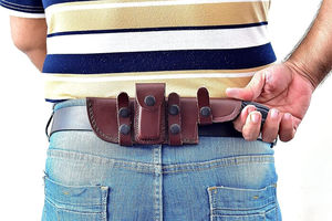 Couteau de chasse artisanal en acier Damas avec manche en bois de rose, couteau de traqueur de haute qualité, support OEM - Product Image 5