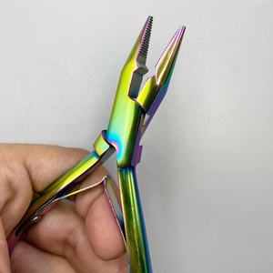Pinza de Alta Calidad para Extensiones de Cabello de Acero Inoxidable, Logotipo Personalizado, Herramientas Sostenibles de Plasma Arcoíris para Micro Link, Beautivia - Product Image 5
