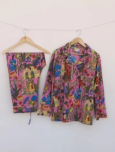 Women's Floral Night <b>Suit</b> Handmade Cotton <b>Pajama</b> Set - Product Image 1