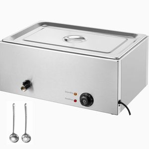 24QT Professional Commercial <b>Electric</b> Steam Table Full Size <b>Pan</b> 1200W Commercial Food Warmer Stainless Warming Holding Equipment - Product Image 1