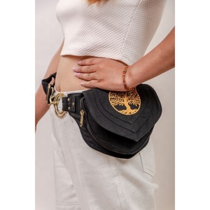 Nuevos bolsos de cintura con múltiples bolsillos de cuero de ante hechos a mano Real con correa ajustable, riñoneras de utilidad de cuero Unisex con estilo - Product Image 1