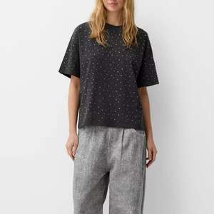 T-shirt homme hip-hop avec strass, t-shirt homme épais, t-shirt de marque avec strass, 100% coton, t-shirt pour homme, coupe ample, imprimé - Product Image 3