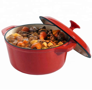 3-Piece Enamel Cast Iron <b>Cookware</b> Casserole <b>Set</b> with Lids Dutch Oven Pots for Kitchen Cooking Gas <b>Induction</b> Stovetop - Product Image 3