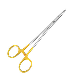 Portaagujas Mayo Hegar TC de Acero Inoxidable de Grado Médico con Mango Dorado, Instrumentos Veterinarios, Proveedor Mayorista - Product Image 3
