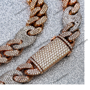 Cadena Cubana de 19 mm y 21 Pulgadas, Chapada en Oro, Plata de Ley 925, Cierre Extensible, Estilo Hip Hop, Gruesa, Lujosa, Joyería de Moda - Product Image 2