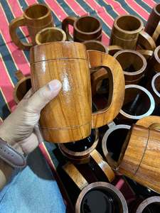 Tazas de Madera Hechas a Mano de Primera Calidad, Talladas en Madera Maciza, Diseño Personalizable, Aptas para Alimentos, Ecológicas, para Uso en el Hogar y Camping - Product Image 6
