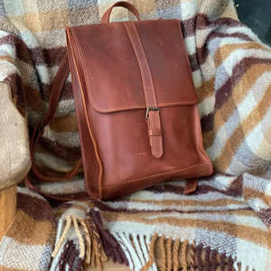 Multi-functional Waterproof Leather <b>Backpack</b> Anti-Theft Vintage Laptop Bag Genuine Leather Rucksack LBP-0314 - Product Image 1