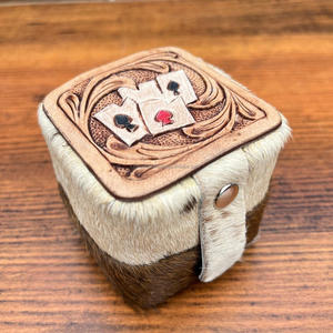 Nouvel arrivage de mini organiseur de bijoux de voyage en cuir de vachette usiné à la main en gros boîte à bagues portable pour femmes, parfaite pour offrir - Product Image 4