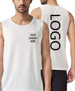 Customized Brand Men's Yellow Sleeveless Tank Top O-Neck Solid Color Casual Comfortable Breathable Quick Dry Knitted - Product Image 1