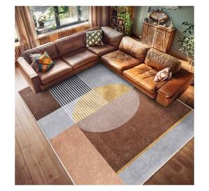 Alfombra Abstracta con Estampado Personalizado, Estilo Nórdico, Geométrica, para Sala de Estar, de Alta Calidad, Lavable, de Pelo Corto, Antideslizante - Product Image 3